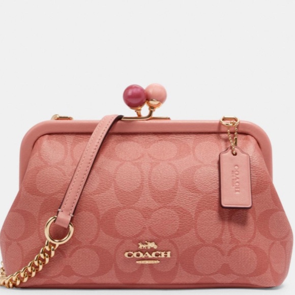 coach kisslock crossbody bolsa